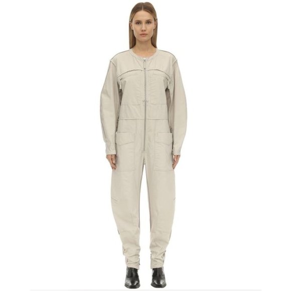 Isabel Marant Étoile - Leiko Cotton Canvas Jumpsuit / Size 36FR - 4US - Picture 8 of 10